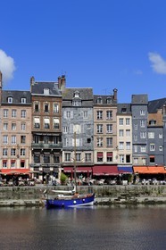 France, Calvados, Honfleur, the Vieux-Bassin (Old Basin), Sainte Catherine quay
