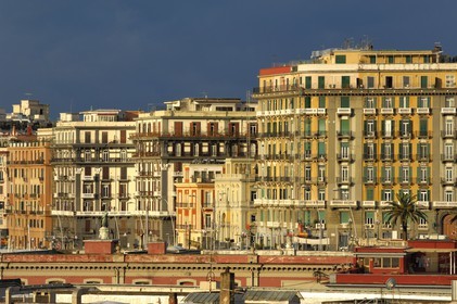 Italy, Campania, Naples, Historic center listed as World Heritage by UNESCO, buildings along the port
