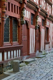 France, Ille-et-Vilaine, Rennes, half-timbered house Ti-Koz rue Saint-Guillaume