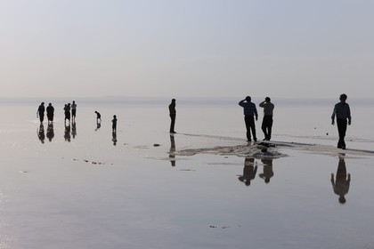Turkey, Central Anatolia, Tuz Golu Lake, the second largest salted lake of Turkey