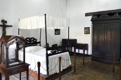Nicaragua, Leon, maison et musée du poète Ruben Dario, sa chambre