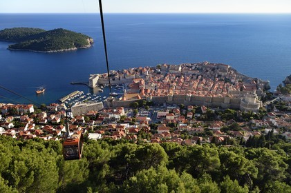 Croatia, Dalmatia, Dalmatian coast, Dubrovnik, Historic Centre listed as World Heritage by UNESCO, the old town surrounded by ramparts
