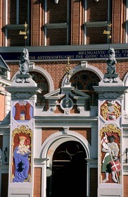 Latvia (Baltic States), Riga, historical centre listed as World Heritage by UNESCO, Brotherhood of the Black Heads building dating of 1344 and rebuilt in 1999