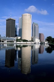 United States, Florida, Gulf Coast, city of Tampa, the skyscrapers of the town centre