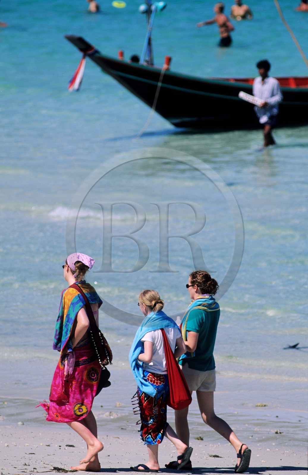 Thaïlande, Archipel îles Samui, Full Moon Party sur l' île de Koh Pha-Ngan, la plage de Had Rin la veille de la fête
