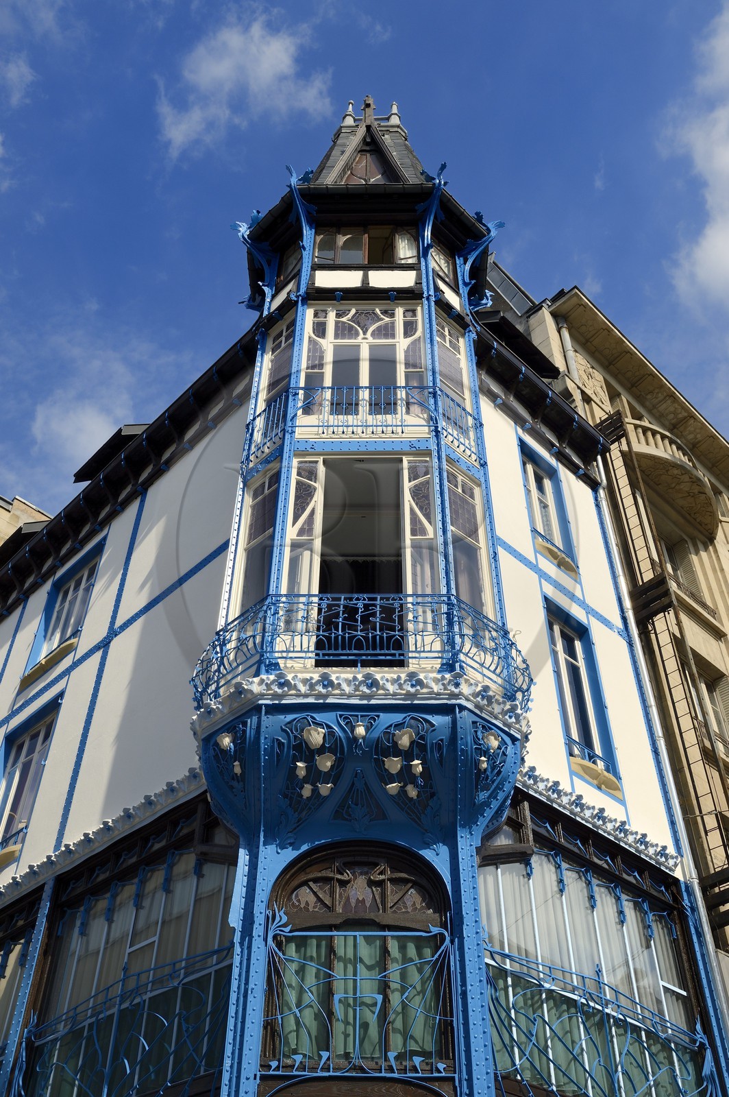 France, Meurthe-et-Moselle (54), Nancy, rue Saint-Jean, l’ancienne graineterie Génin-Louis de style Art Nouveau