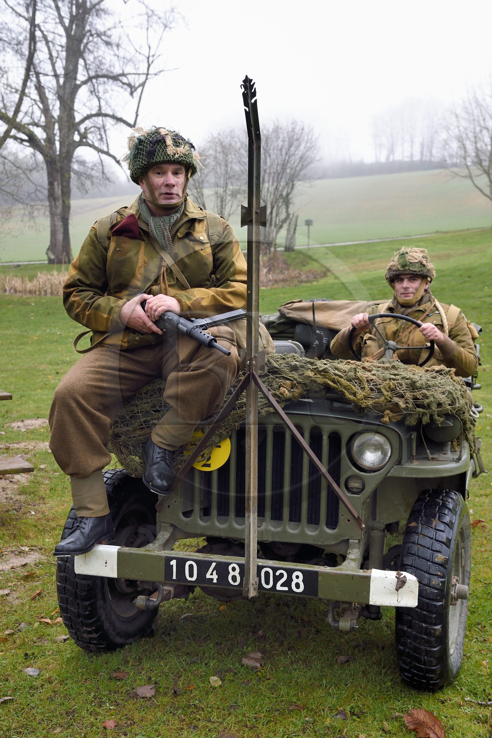 France, Eure (27), Sainte-Colombe-prés-Vernon, Allied Reconstitution Group (association de reconstitution historique de la 2éme Guerre Mondiale américain et Maquis), reconstitueurs en soldats français libre intégrés à l'armée britanique dans les SAS