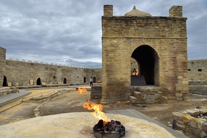 Azerbaijan, Baku, Surakhany, Atashgah or Fire Temple, Zoroastrian place of worship built during the 18th century by an Indian community on a natural gas field