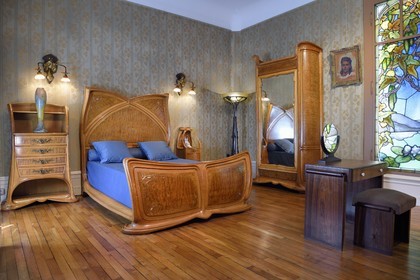 France, Meurthe-et-Moselle, Nancy, Ecole de Nancy Museum, bedroom by Louis Majorelle