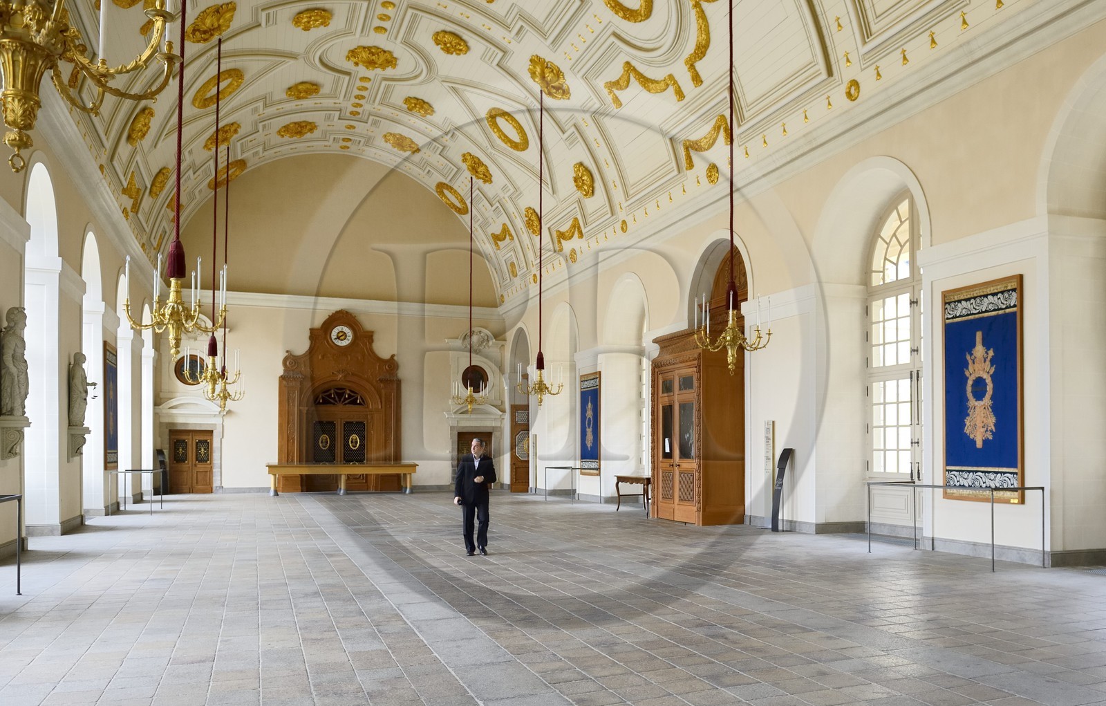 France, Ille-et-Vilaine (35), Rennes, le Palais du parlement de Bretagne aujourd'hui cour d'appel de Rennes, Salle des pas-perdus