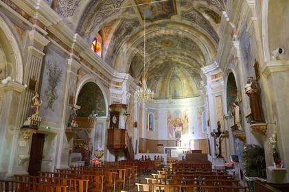 France, Corse-du-Sud (2A), Cargèse, l'église de l'Assomption dite latine édifiée au XIXe siècle