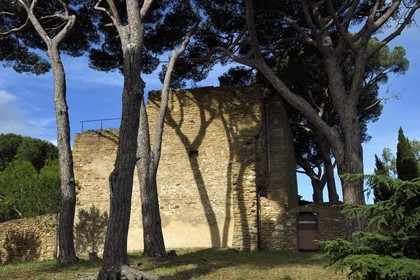 France, Var, Bormes les Mimosas, remains of the castle of the Lords of Fos, at the top of the old village