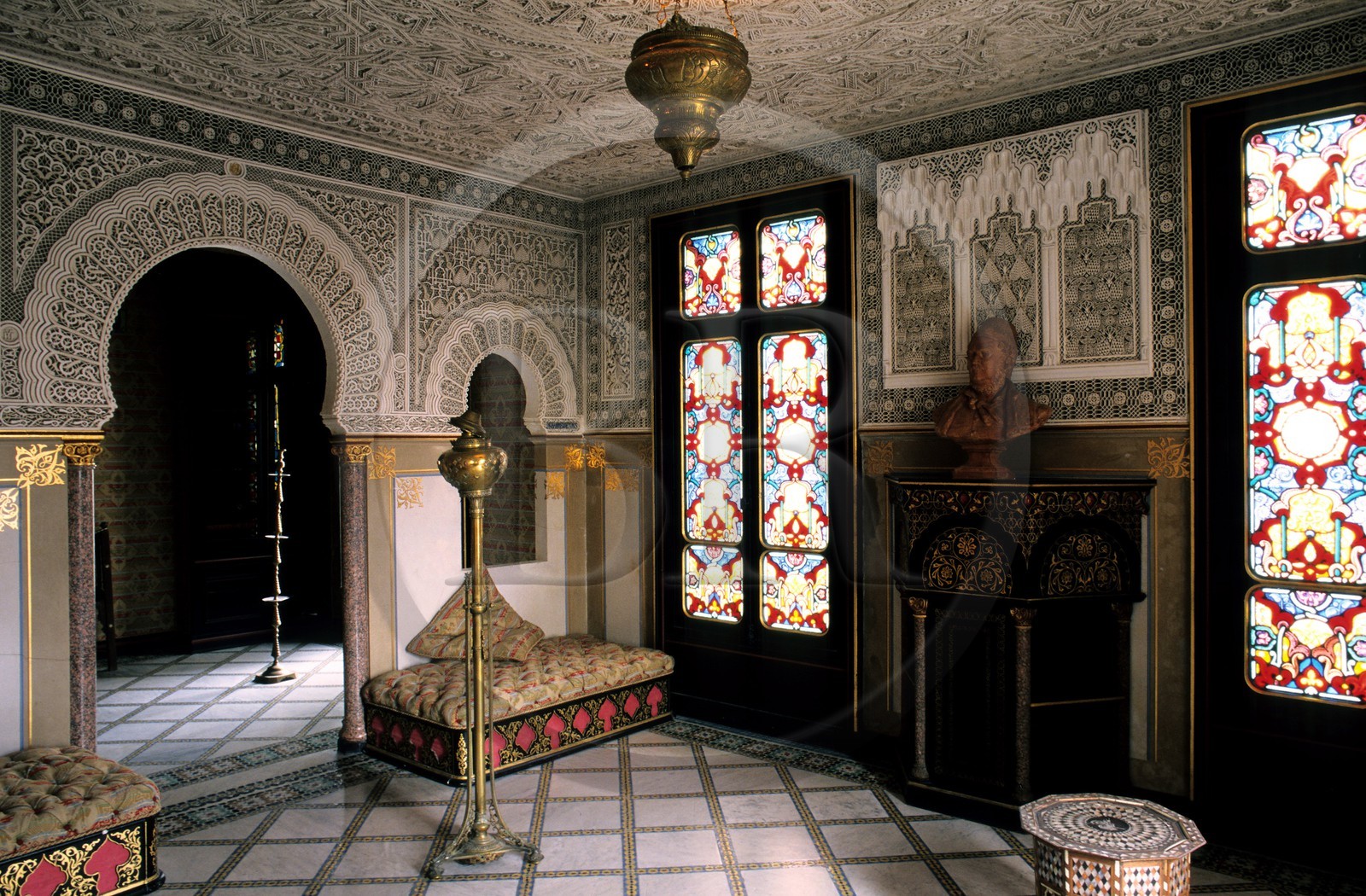 France, Yvelines (78), Port-Marly, château de Monte-Cristo, Salon Mauresque