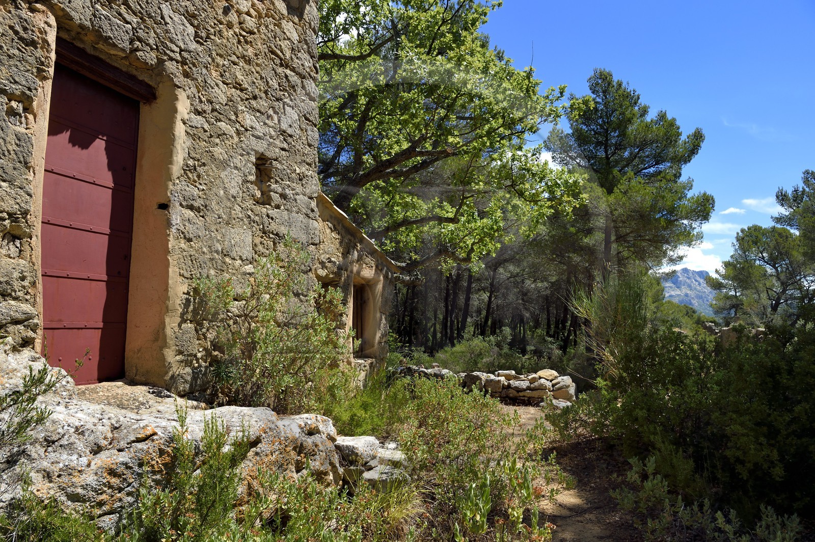 France, Bouches du Rhone, Aix en Provence, quarries of Bibemus, the cabanon of Paul Cezanne