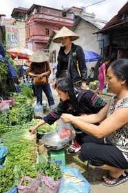 Vietnam, Lao Cai province, Sapa market, Black Hmong minority group