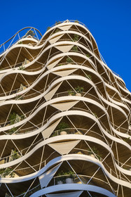 France, Hérault (34), Montpellier, quartier de la gare Saint-Roch, l'immeuble d'habitation Higher Roch