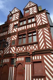 France, Ille-et-Vilaine, Rennes, half-timbered house Ti-Koz rue Saint-Guillaume