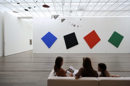 Switzerland, Basel, Beyeler Foundation, Blue, black red and green de Kelly Ellsworth