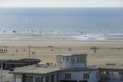 France, Calvados (14), Pays d'Auge, Deauville, cavaliers sur la plage