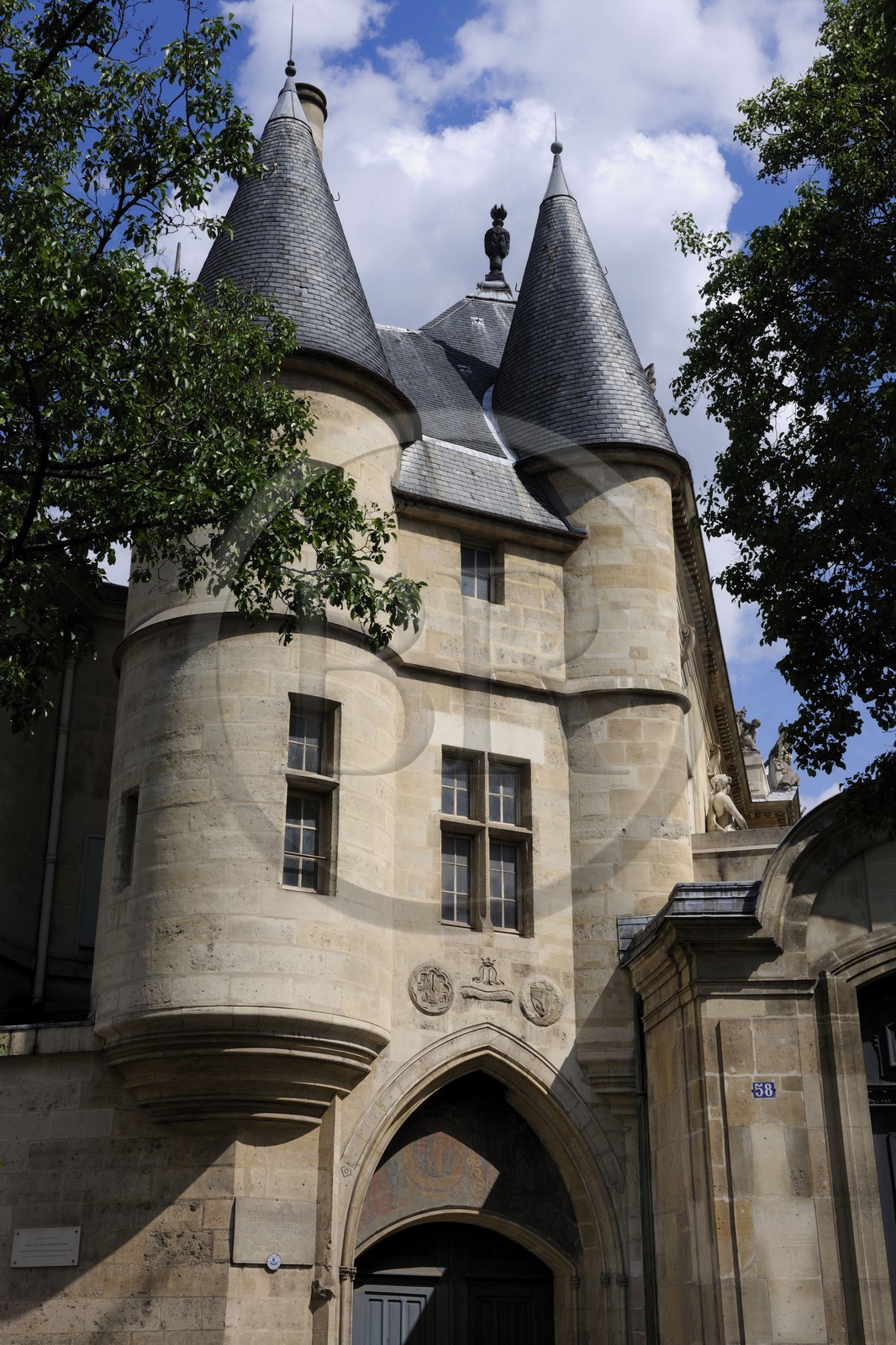 France, Paris (75), Hôtel de Clisson qui fait partie des Archives Nationales, rue des Archives