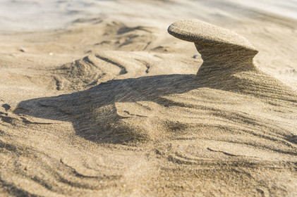 France, Gard (30), massif dunaire camarguais de la Pointe de l'Espiguette en bord de mer