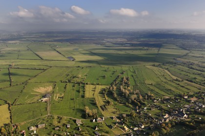 France, Eure (27), Marais-Vernier depuis Saint-Samson-de-la-Roque (vue aérienne)