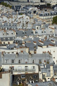 France, Paris (75), toits d'immeubles du Vème arrondissement