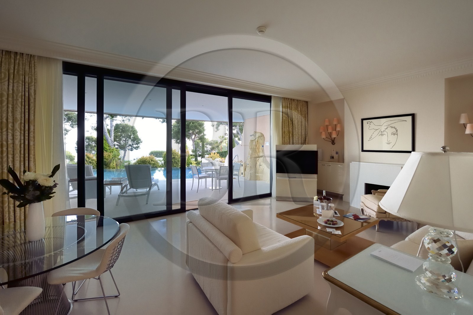 France, Alpes Maritimes (06), Saint-Jean-Cap-Ferrat, Grand-Hotel du Cap-Ferrat, palace 5 étoiles du groupe Four Seasons Hotel, piscine à débordement privée de la pool suite