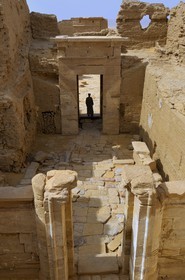 Egypt, Libyan Desert, El Dush South of Kharga Oasis, temple built during the Ptolemaic Empire dedicated to Isis and Osiris in the Roman Fort