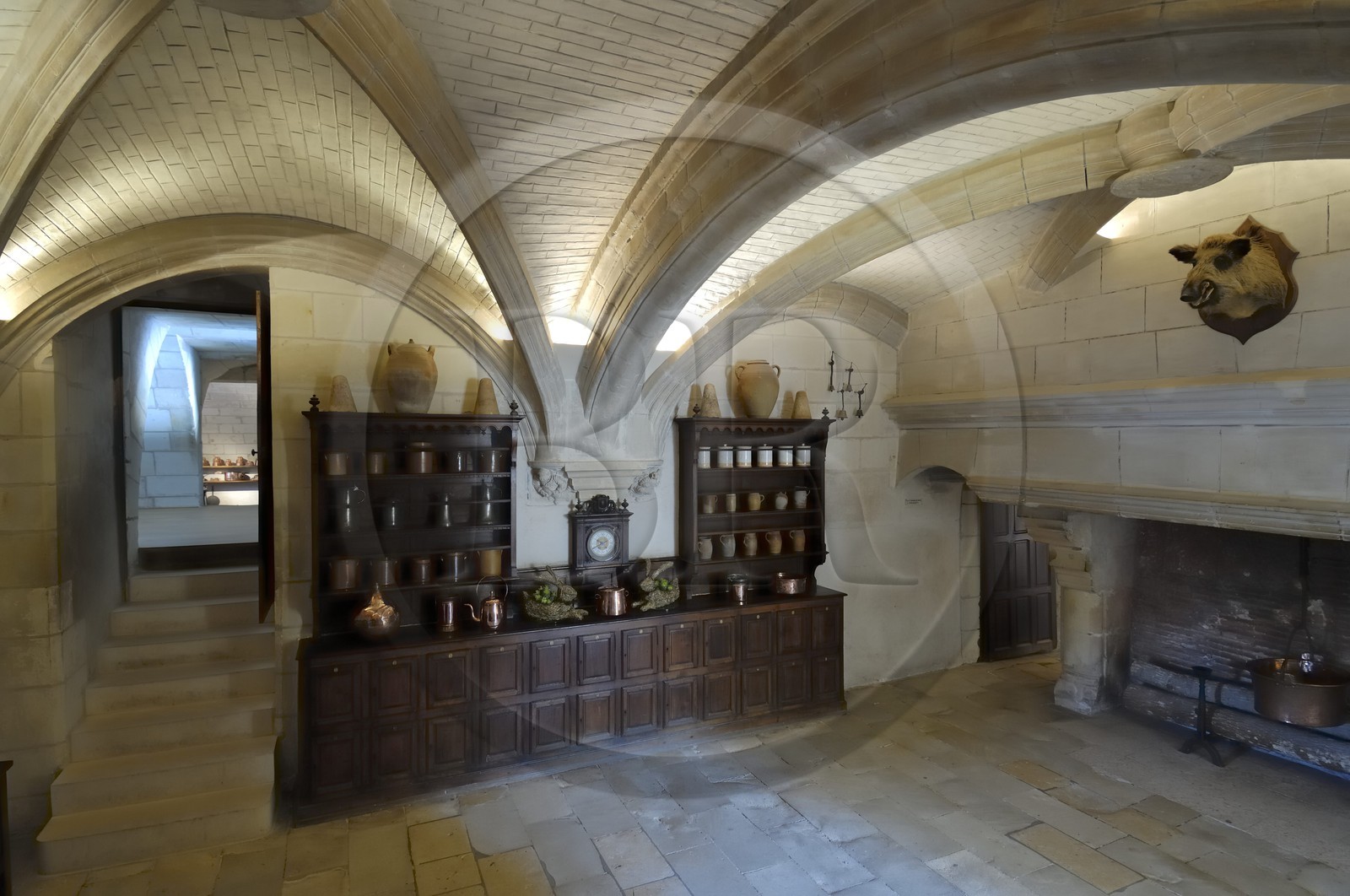 France, Indre-et-Loire (37), château de Chenonceau, les cuisines France, Indre-et-Loire (37), château de Chenonceau, les cuisines