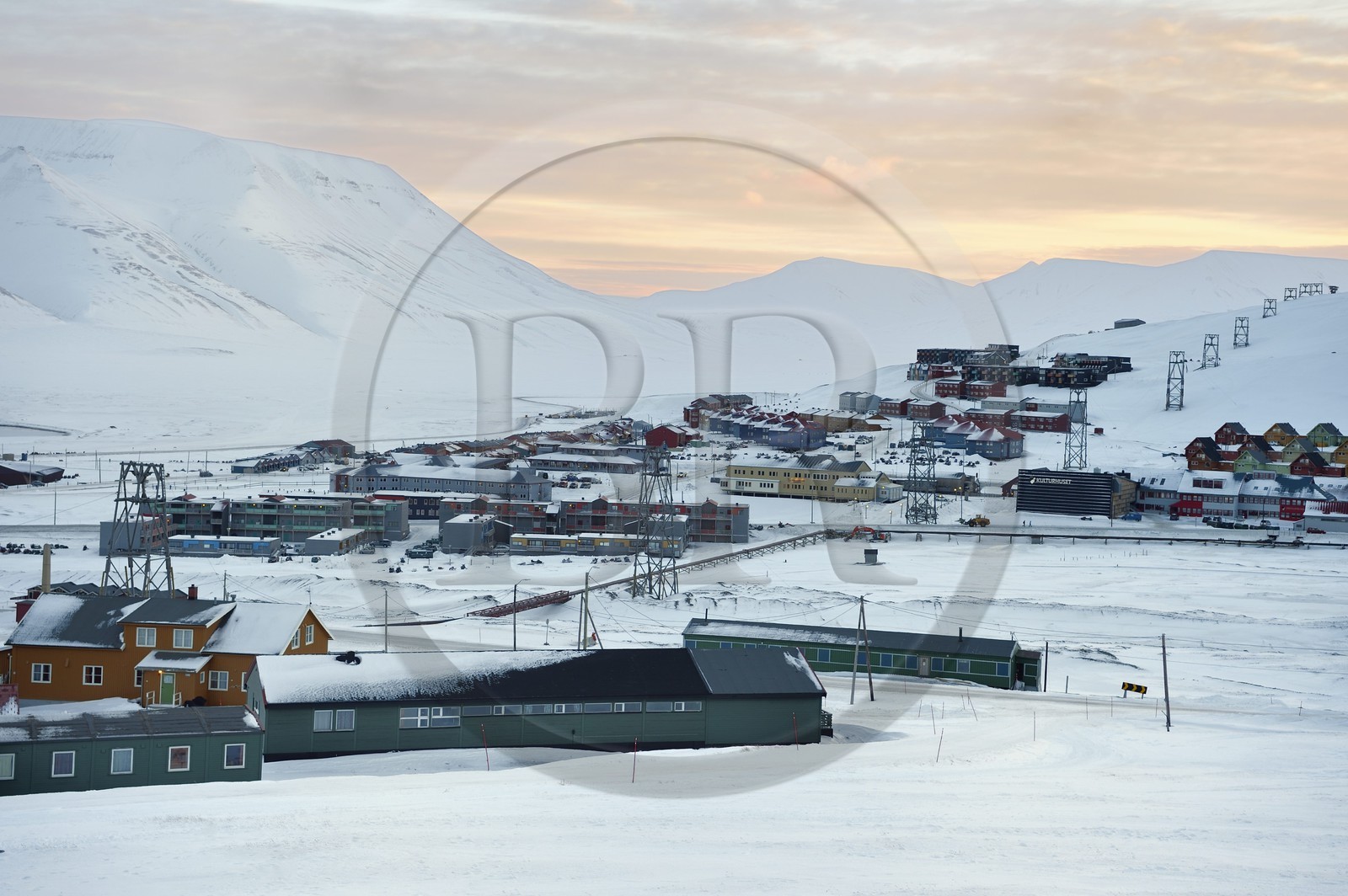 Norway, Svalbard, Spitzbergen, Longyearbyen, the city Norway, Svalbard, Spitzbergen, Longyearbyen, the city