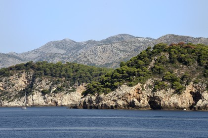 Croatia, Dalmatia, Dalmatian coast towards Dubrovnik