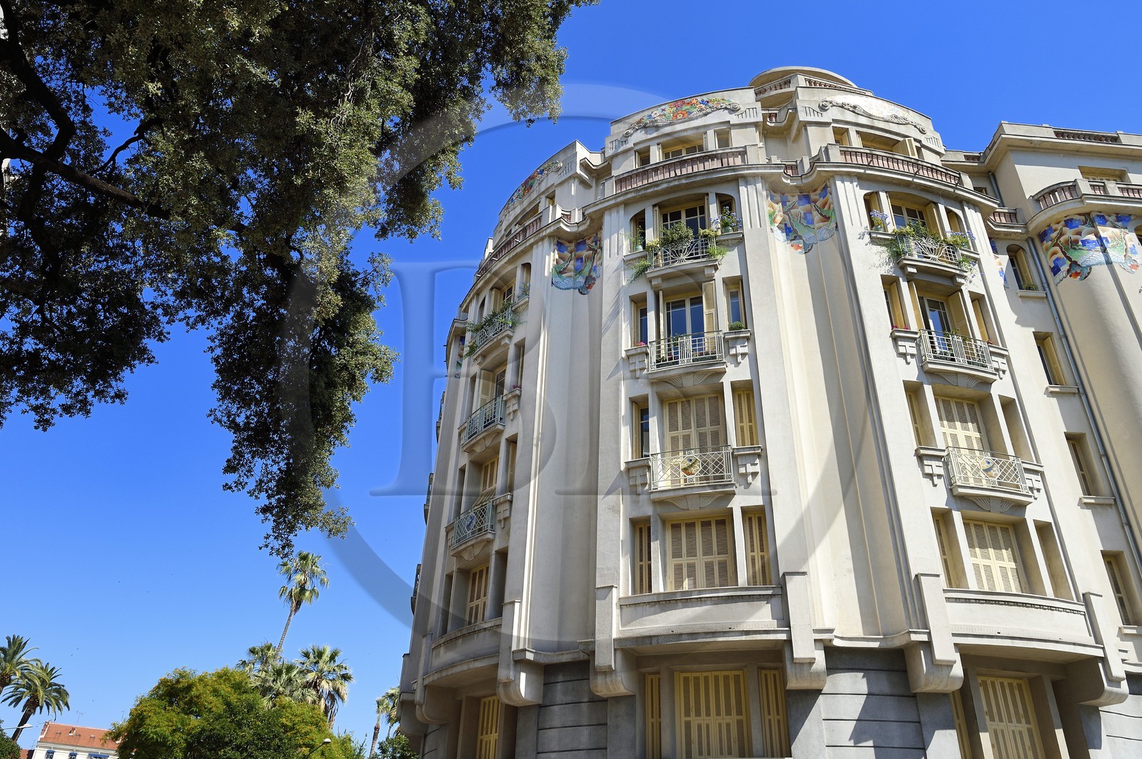 France, Alpes-Maritimes (06), Nice, immeuble La Rotonde (1929-1930) de style Art Déco au 41 boulevard Gambetta de l'architecte G.Dikansky