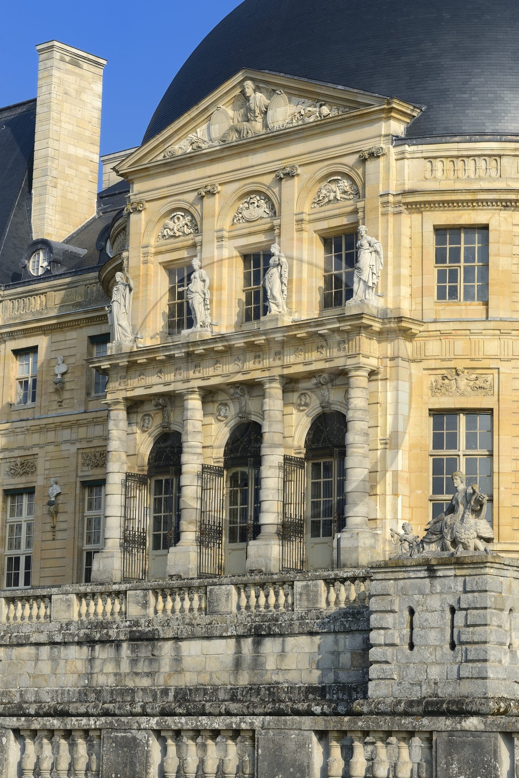 France, Seine-et-Marne (77), Maincy, le château de Vaux-le-Vicomte, la façade sud