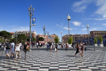 France, Alpes-Maritimes (06), Nice, quartier du Vieux Nice, place Masséna, statues de Jaume Plensa