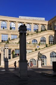 France, Herault, Montpellier, Antigone District by the architect Ricardo Bofill, the Scale of the City are home to the library Federico Fellini