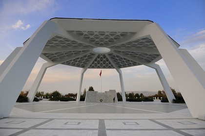 Turquie, Anatolie centrale, Ankara, monument du cimetière militaire des héros de la république turque