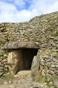 France, Morbihan (56), Golfe du Morbihan, Cairn de Gavrinis daté de 3500 avant JC