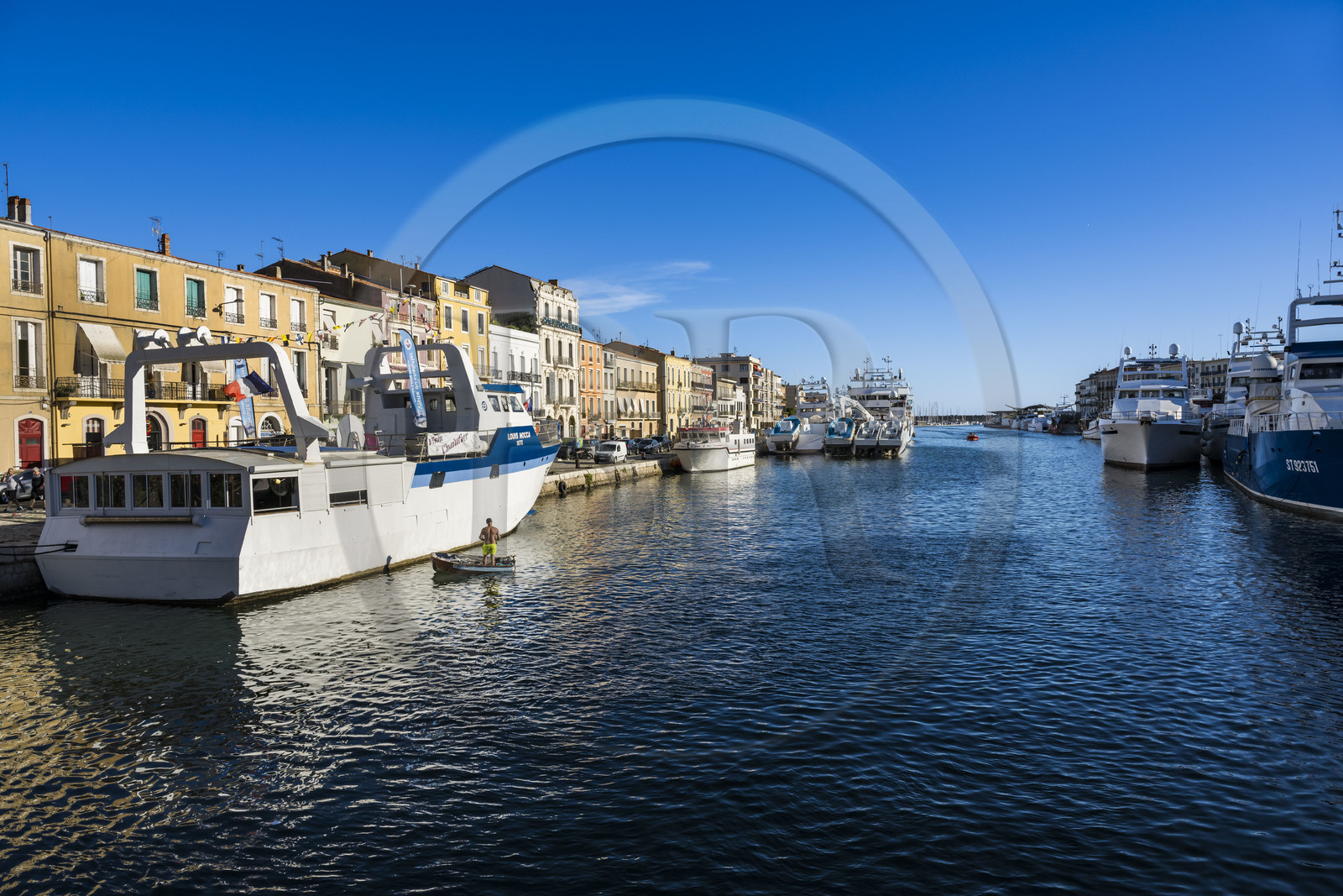 France, Hérault (34), Sète, canal Royal, thoniers senneurs à quai