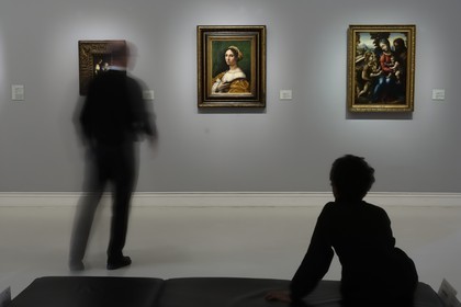 France, Bas Rhin (67), Strasbourg, Palais Rohan, musée des Beaux-Arts, tableau de Raphaël portrait de jeune femme