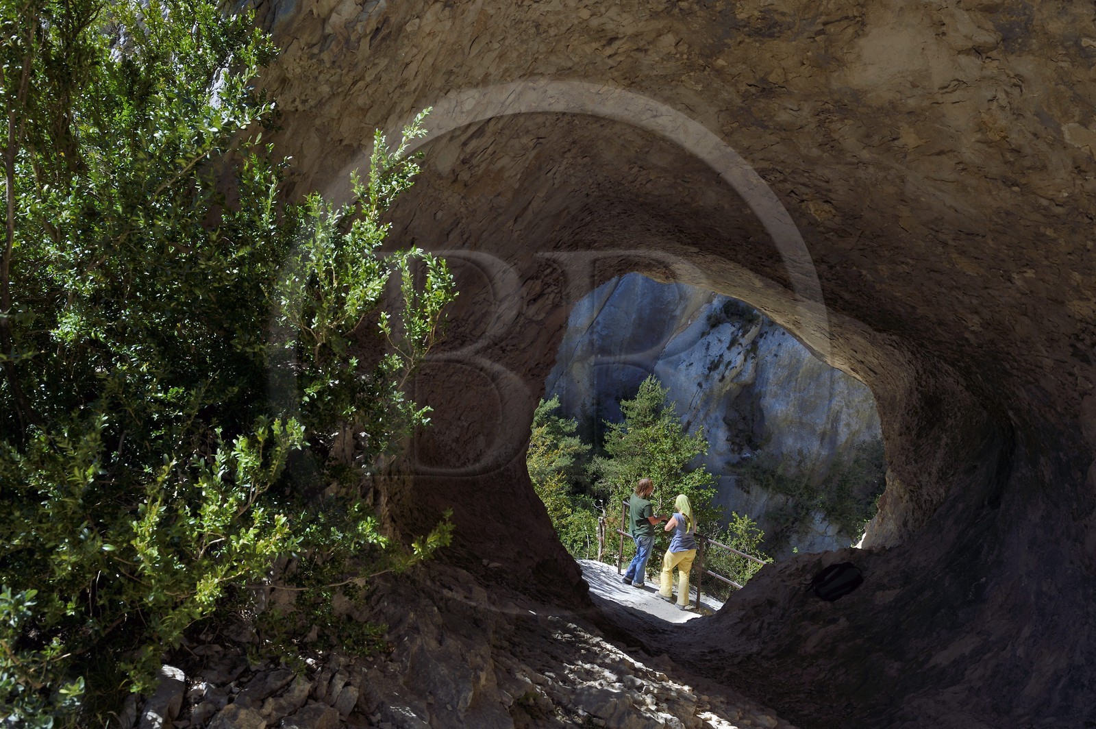 France, Alpes-de-Haute-Provence (04), Parc Naturel Régional du Verdon, les Gorges du Verdon en contrebas du village de Rougon et du Point Sublime