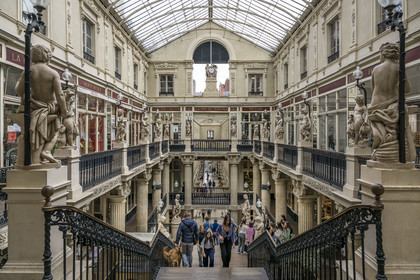 France, Loire Atlantique, Nantes, Graslin district, Passage Pommeray, shopping arcade from 1843 designed by architects Jean-Baptiste Buron and Hippolyte Durand Gasselin