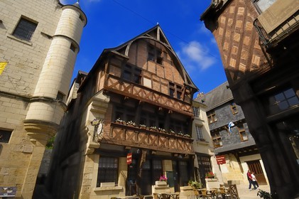 France, Indre et Loire, Loire Valley listed as World Heritage by UNESCO, Chinon, Hotel of the States General and the Red House in Grand Carroi (rue Voltaire)
