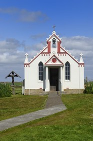 Royaume-Uni, Ecosse, Iles Orcades, Mainland à Lamb Holm, the Italien Chapel (la chapelle italienne) datant de la 2ème guerre mondiale