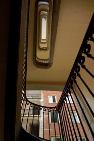 France, Rhone, Lyon, historical site listed as World Heritage by UNESCO, La Croix Rousse District,  traboule (small passageway) connecting the 14 rue René Leynaud at the 13 rue des Capucins