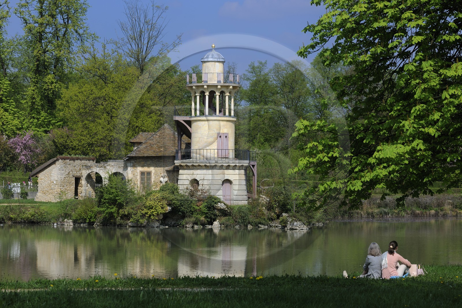 France, Yvelines (78), château de Versailles, classé Patrimoine Mondial de l'UNESCO, le domaine de Marie-Antoinette, le Hameau de la Reine, la tour de Marlborough France, Yvelines (78), château de Versailles, classé Patrimoine Mondial de l'UNESCO, le domaine de Marie-Antoinette, le Hameau de la Reine, la tour de Marlborough
