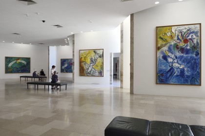 France, Alpes-Maritimes (06), Nice, musée national Marc Chagall de l'architecte André Hermant et créé à l'initiative d'André Malraux, salle de la série de peintures du Message Biblique