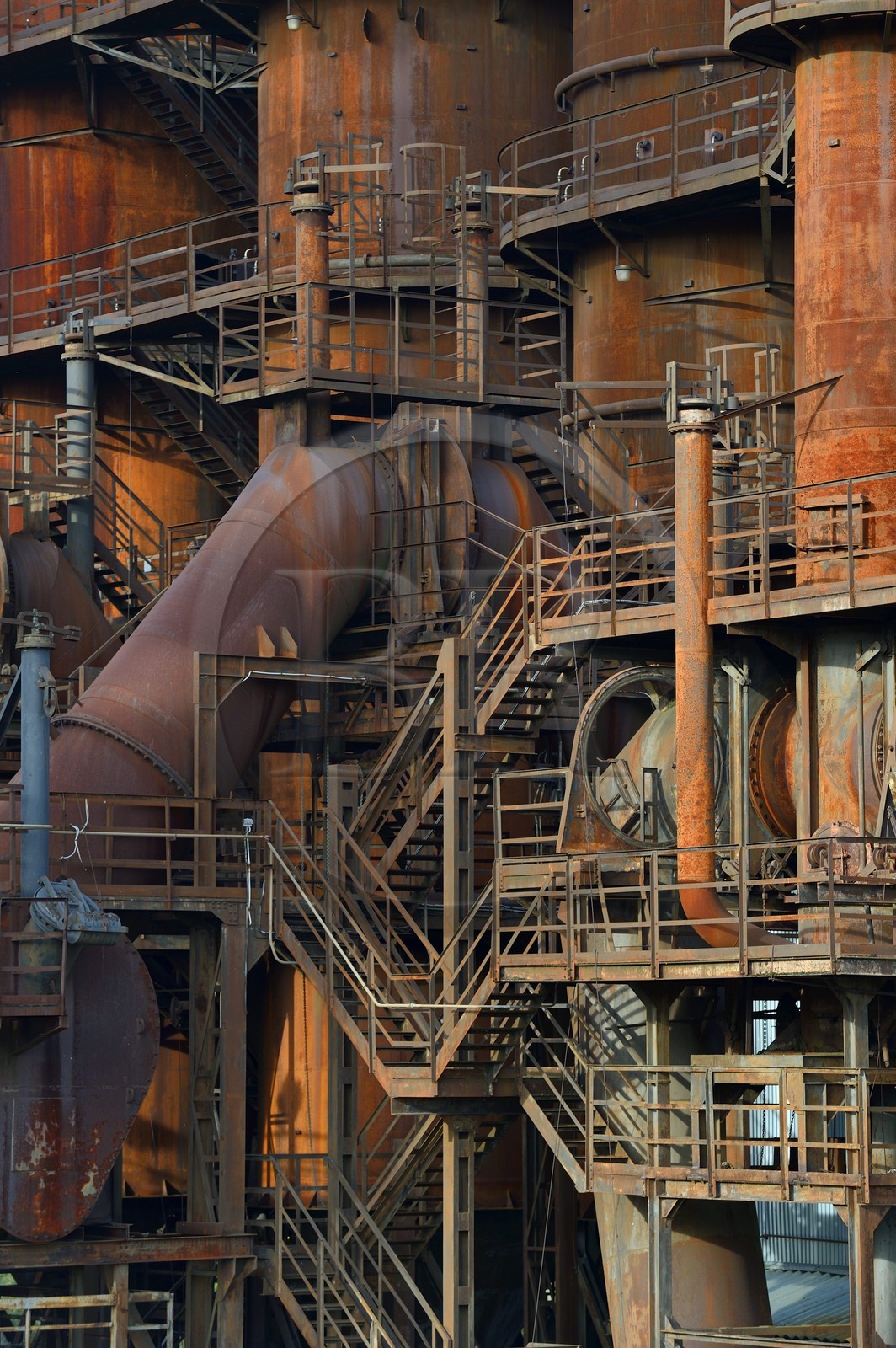 France, Moselle (57), Vallée de la Fensch, usine sidérurgique d'Uckange, Parc du Haut-fourneau U4