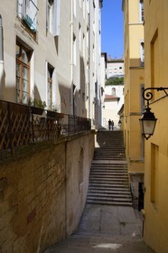 France, Rhone, Lyon, historical site listed as World Heritage by UNESCO, La Croix Rousse District, passage Thiaffait