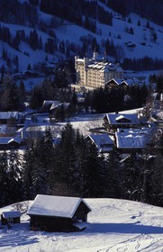 Switzerland, region of Bern (Bernese Oberland), Saanenland, Gstaad, Palace Hotel under the snow